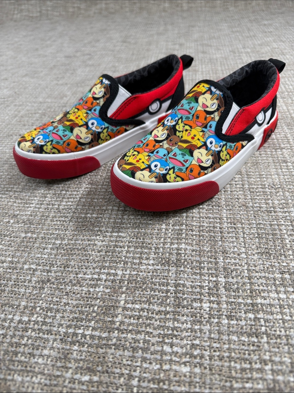 Pokémon Slip-On Sneakers with Red Trim